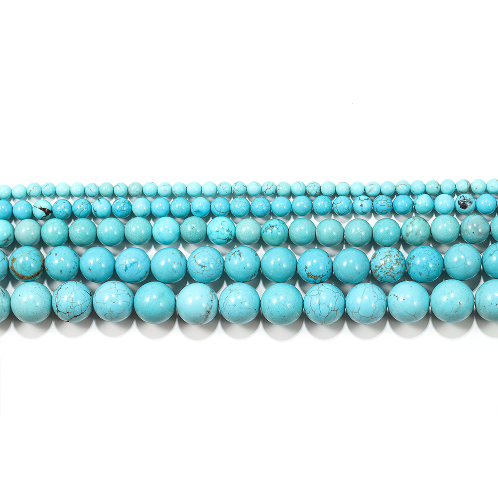 Stone Round Beads Blue Turquoise Natural Grade A