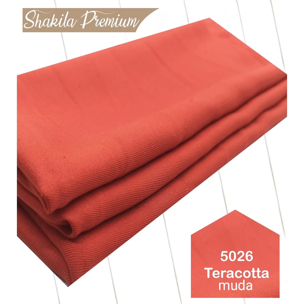 Multi Kain Shakila Shakila sakila sakilla premium lebar 1.5 meter-5026 teracotta muda