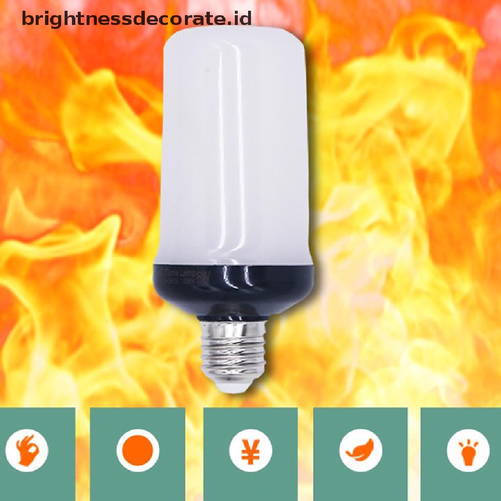 [birth] 1/2Pack LED Flame Effect Fire Light Bulbs 4 Modes Flickering Effect Lighting  [ID]