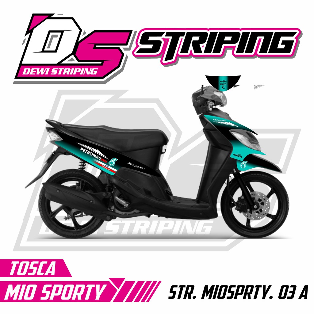 Jual Striping Motor Variasi List Stiker Yamaha MIO SPORTY Desain Terbaik 003 PETRONAS Indonesia Shopee Indonesia