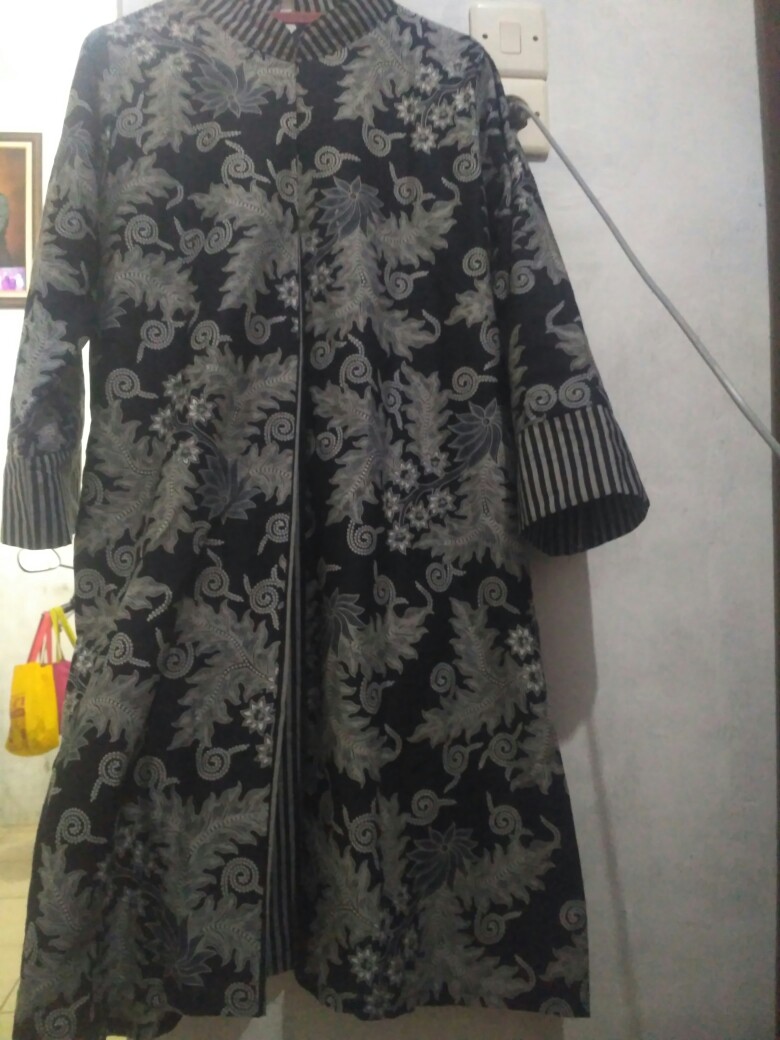 Shanaya Batik Tunik Pias Prameswari Warna Hitam Dan Merah Size S M L Xl Xxl Bisa Seragaman