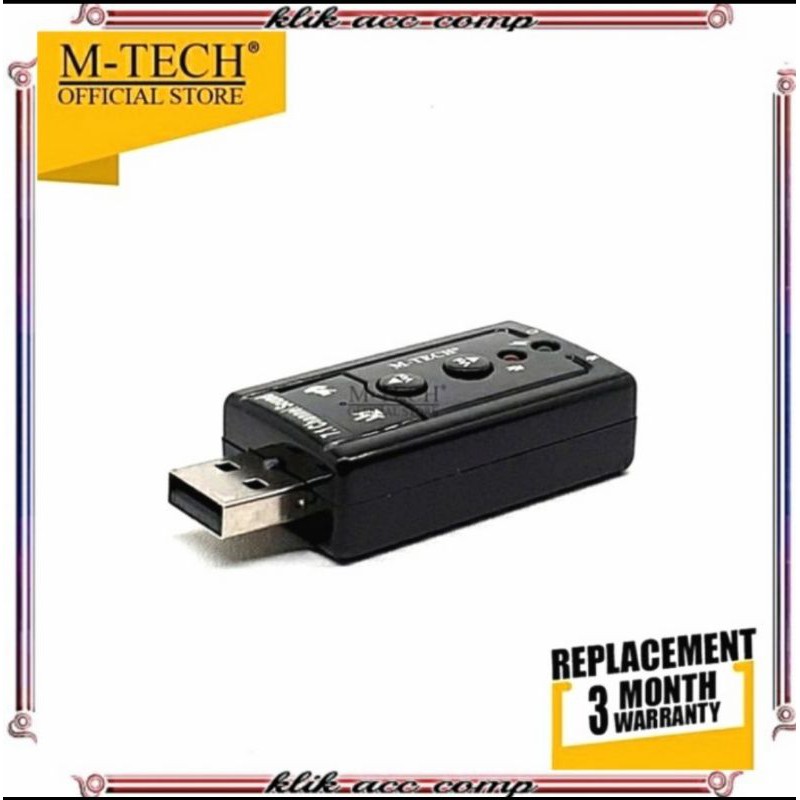 M tech Converter USB Sound 7.1 original Usb to Jack 3.5 audio