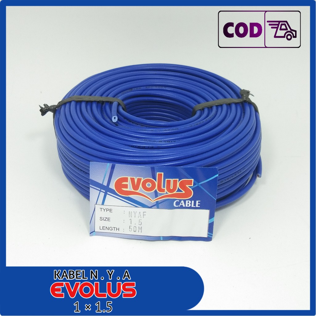 Evolus Kabel NYAF 1 x 1.5 - 50 Meter