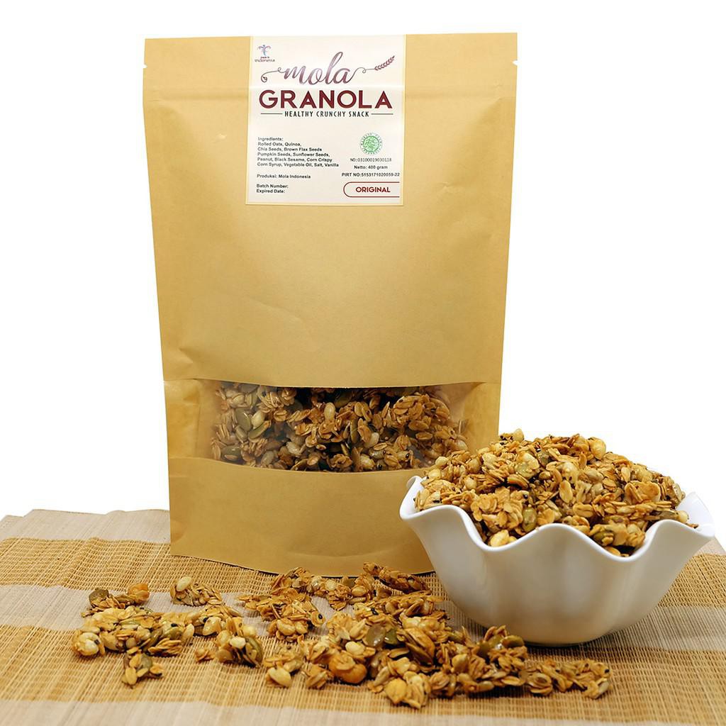 

Mola Granola 400 gram / Menu Sarapan Sehat Atau juga Untuk Cemilan Diet
