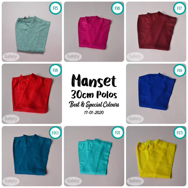 Handsock manset tangan polos sesiku 30cm kaos katun