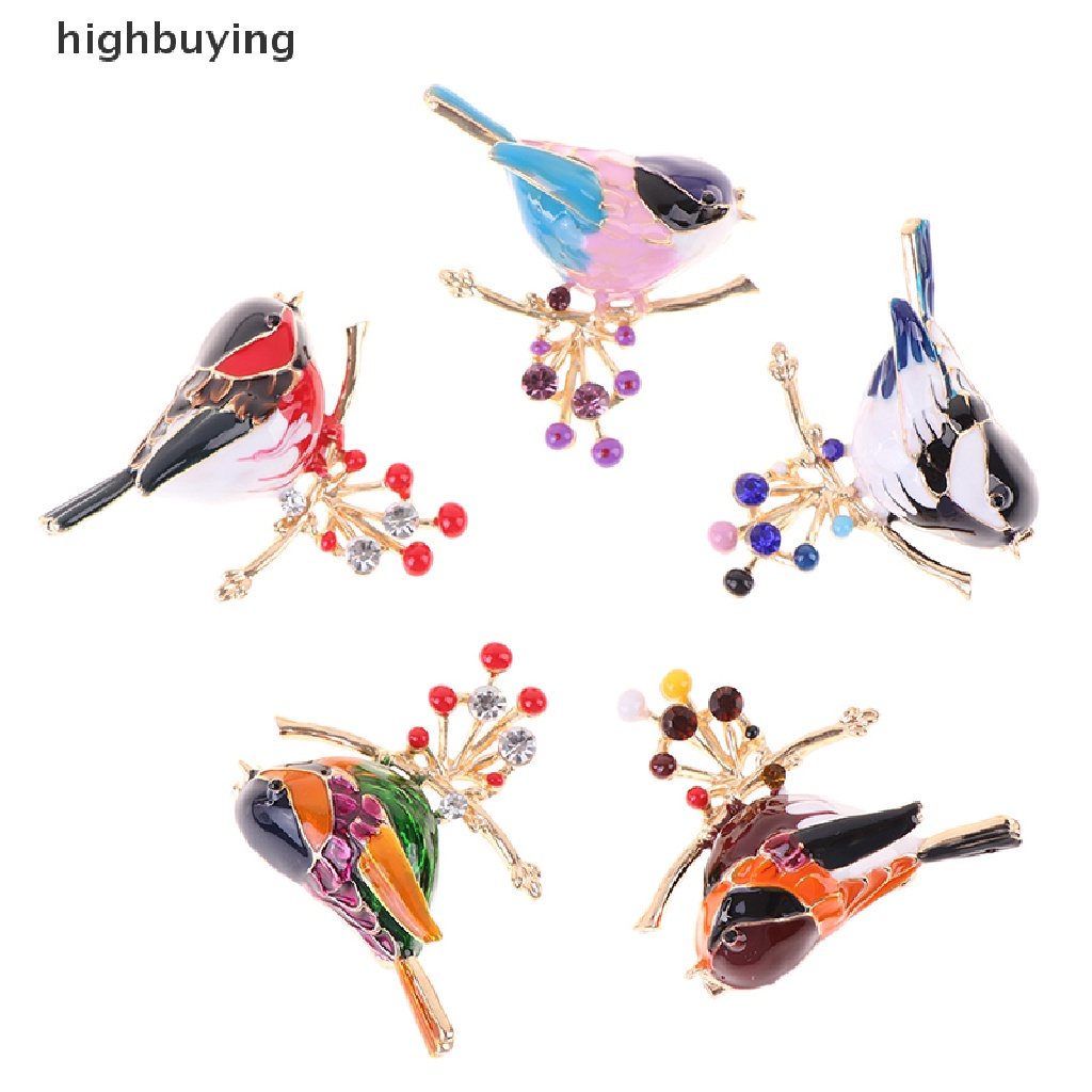 Hbid Bros Pin Enamel Casual Desain Hewan Burung Untuk Wanita / Pesta / Hadiah