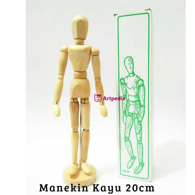 

HOT SALE Manekin Kayu 20 cm / Boneka Kayu 20cm / Wooden Mannequin /Manikin 20cm - Female