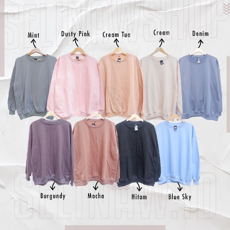 SWEATER POLOS XXL BASIC / CREWNECK BASIC POLOS JUMBO / SWEATER JUMBO / SWEATER POPOS XXL MURAH / SWE