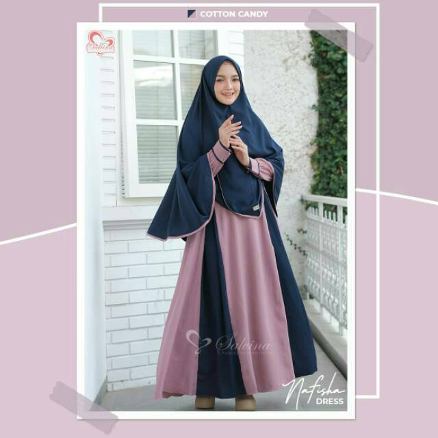 Nafisha Dress Premium Original By Salvina Hijab | Gamis Zara Premium