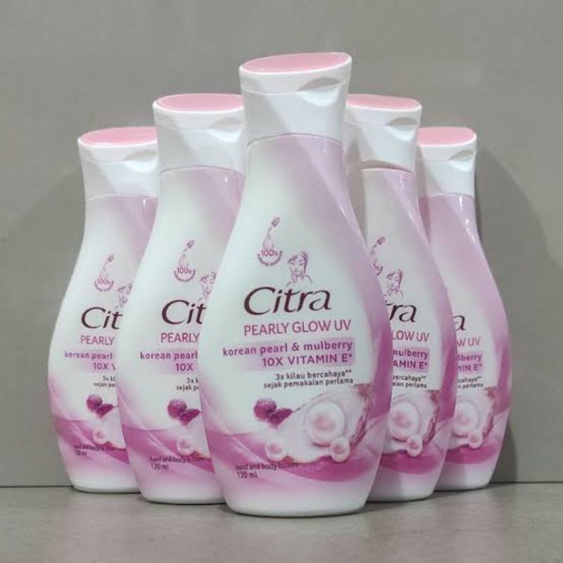 CITRA HAND BODY LOTION PEARLY GLOW UV 120 ML / LOTION CITRA PINK 120ML