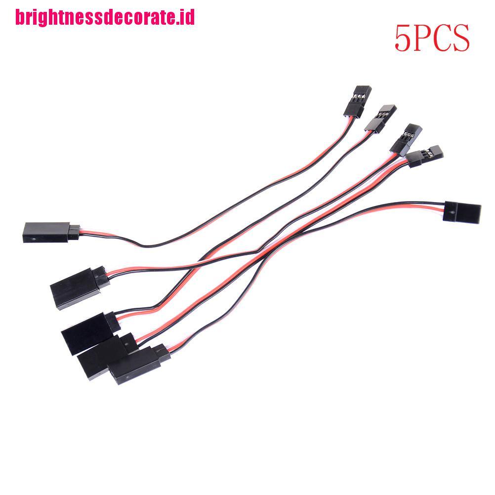 Brightid 5pcs Kabel Extension Servo Jr Male 150mm Untuk Mobil / Helikopter Rc