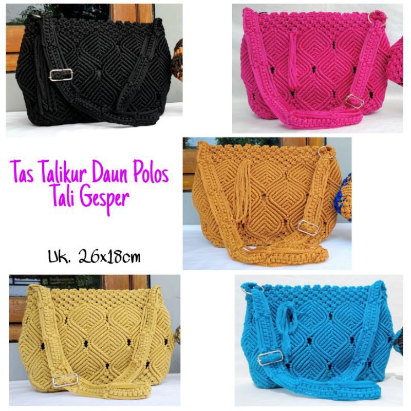  Grosir  80rb Tas  Tali Kur Monokrom Al Kafa Tas  Rajut 