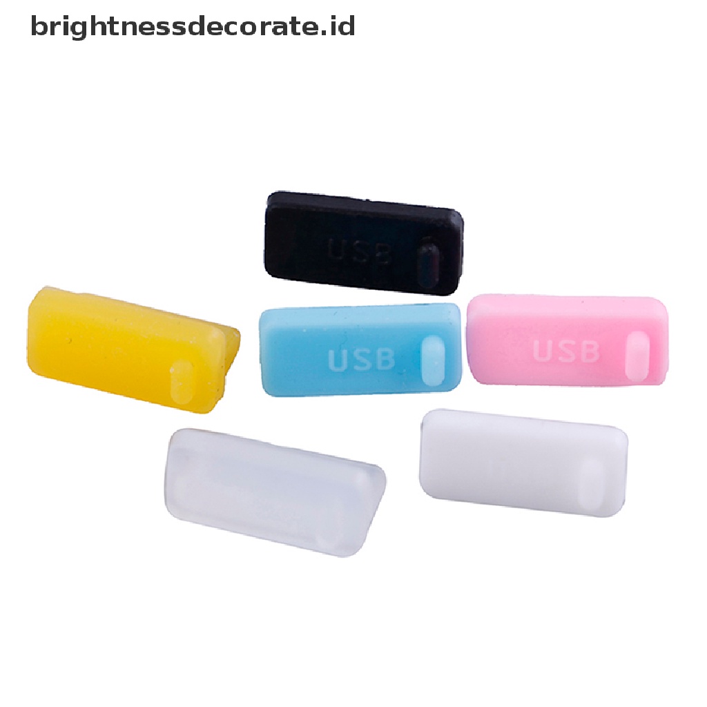 10pcs Tutup Pelindung plug usb Bahan Silikon anti Debu