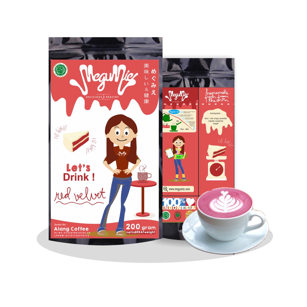 

Megumie 200gr Red Velvet Powder - Bubuk Minuman Ubi Merah Beet Rooto