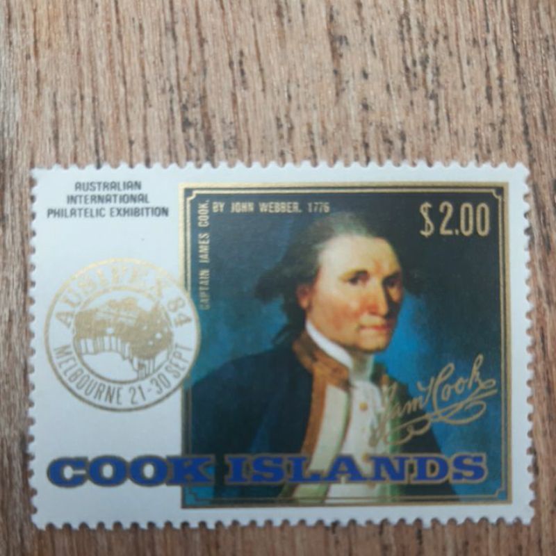 

Perangko Cook Islands Ausipex 1984 Captain James Cook 1 prangko