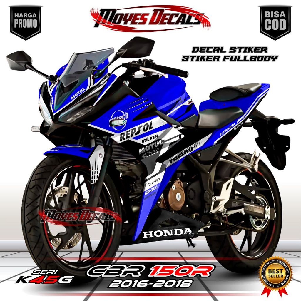 Decal Stiker Full Body Motor CBR Facelift 150 R Decal Striping Decal Motor CBR 150 R Decal Full body