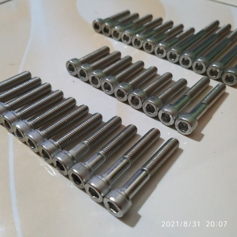 Baut Blok Kopling, Magnet, Crankcase/Kalter Tengah Sonic 150 Stainless Asli