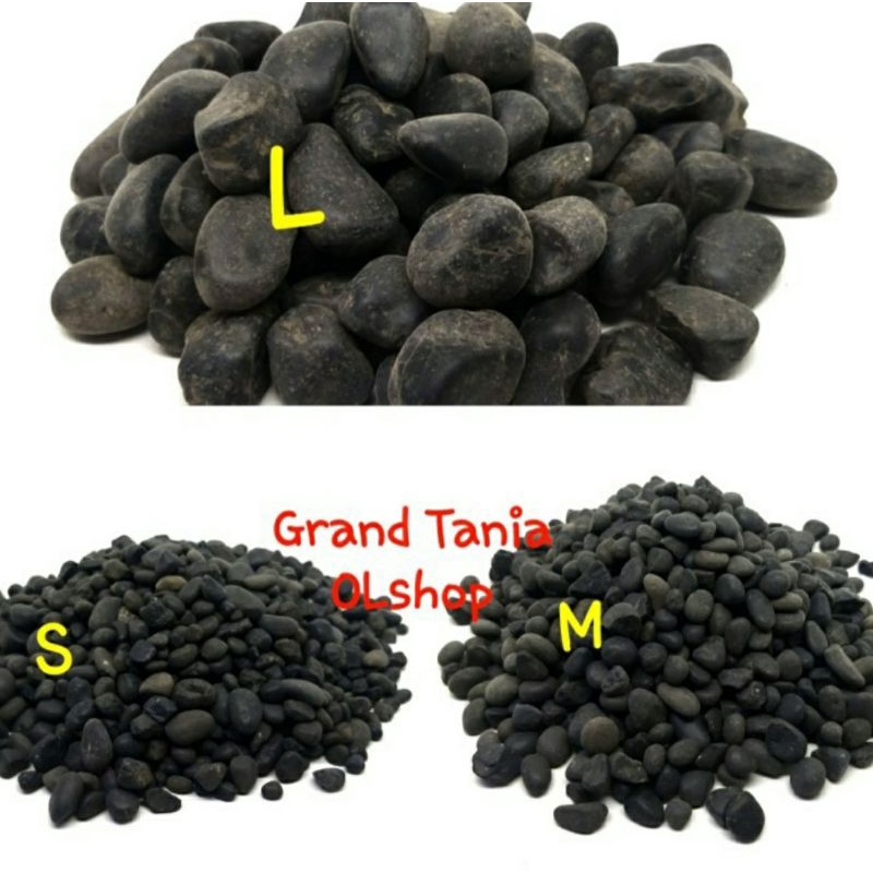 Batu hitam hias aquarium / hias pot tanaman / batu alor bali 500gr