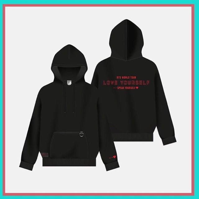 bts love yourself tour zip up hoodie official