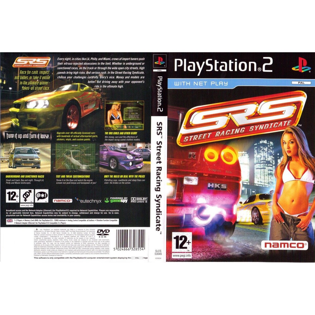 Kaset Ps2 Game Street Racing Syndycat