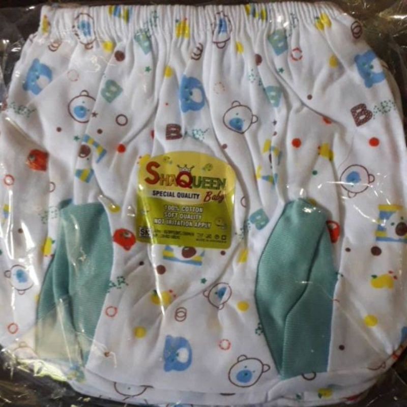 K-TA SNI (6pcs) Celana Pop MOTIF ShaQueen Newborn Celana Kacamata Perlengkapan Bayi