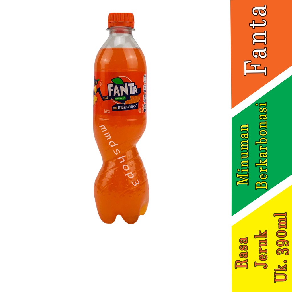 

Minuman Fanta - Minuman berkarbonasi rasa Jeruk - Minuman Bersoda - 390ml