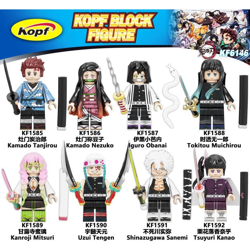 Action Figure demon slayer kimetsu no yaiba tanjirou nezuko tomioka giyuu rengoku kyoujurou kochou s