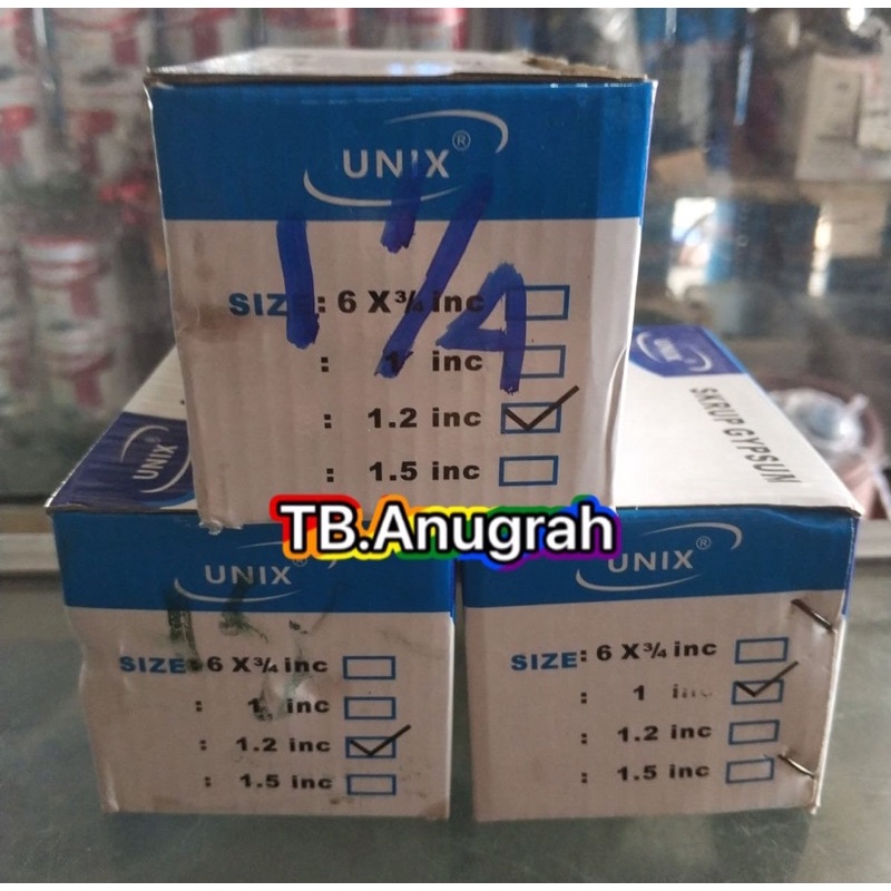 [Harga per Kotak] Sekrup Gypsum Baja / Baut Skrup Kayu Skrup gypsum DRYWALL SCREW