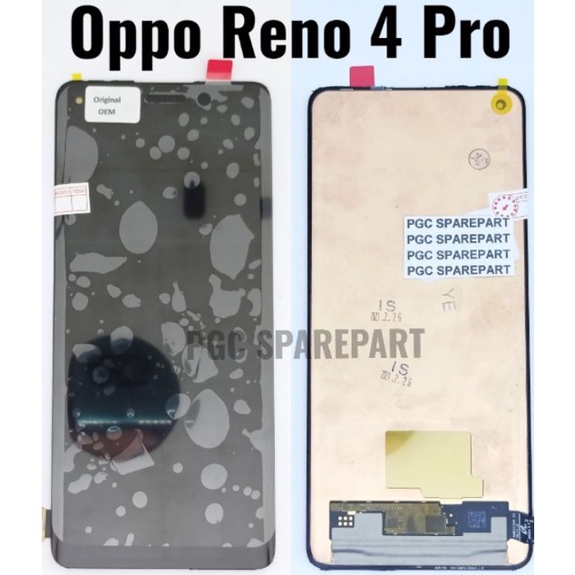 Layar LCD TS Touchscreen Fullset OPPO RENO 4 PRO 5G FINGERPRINT - Black