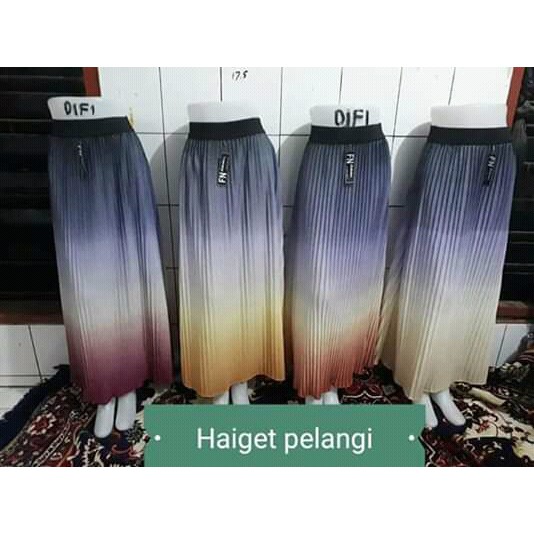 Rok Plisket Pelangi Haiget , Rok Wanita Plisket Pelangi Haiget , Rok Wanita Plisket Haiget