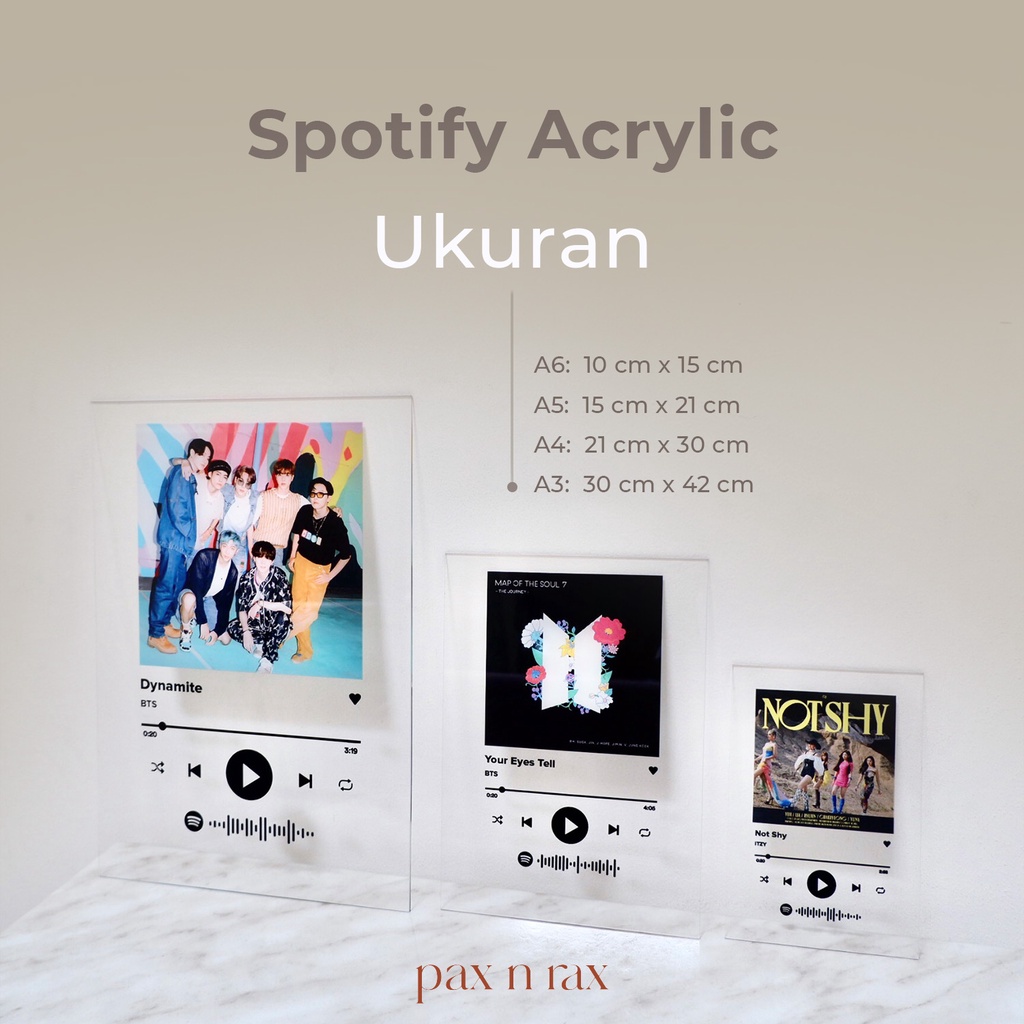 Custom Acrylic Spotify Song Album Art Dengan Stand Kayu