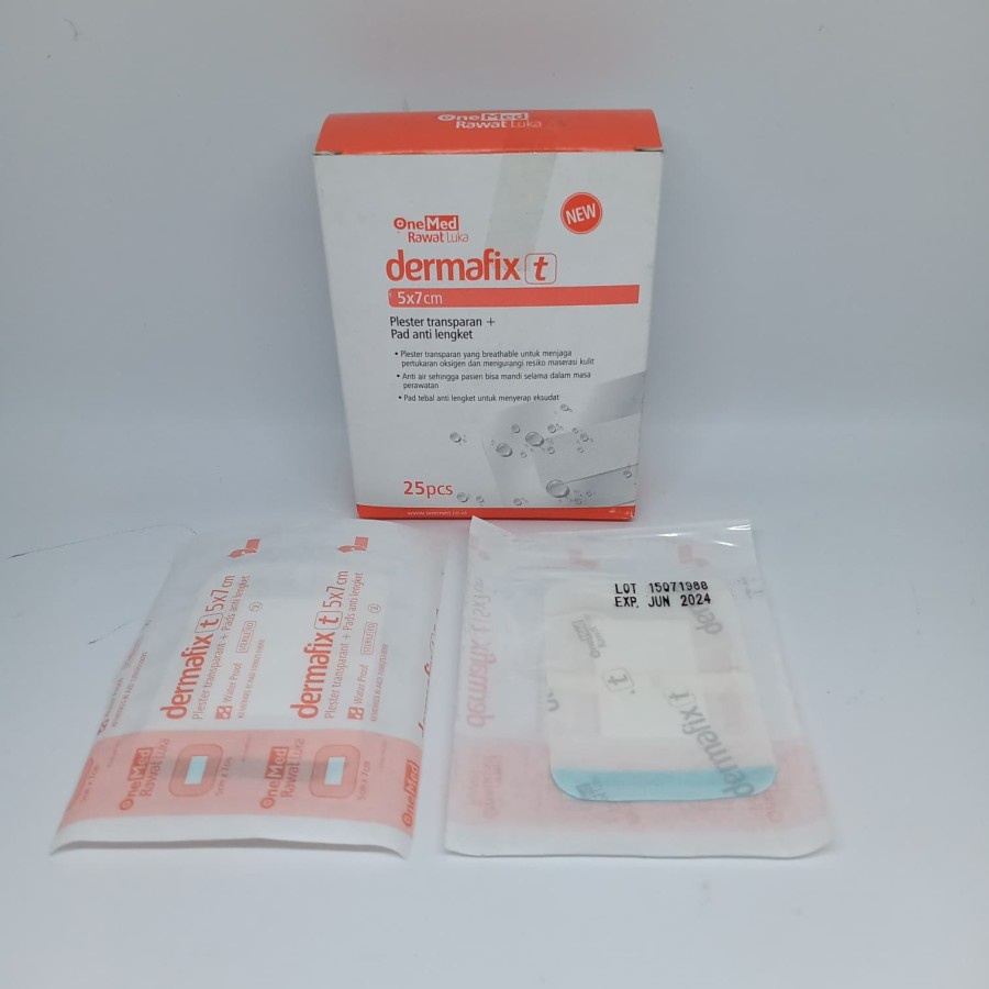 Dermafix T 5x7 cm / plester luka dermafix onemed