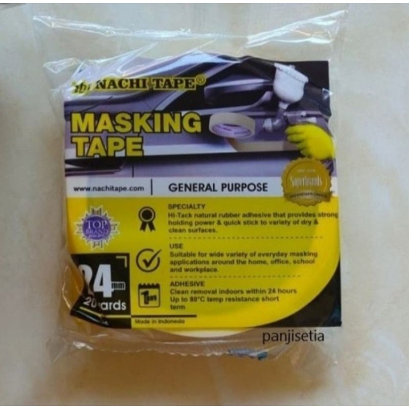 

Masking Tape Lakban Kertas Nachi 1" inch Solatip Solasi 24mmx20y