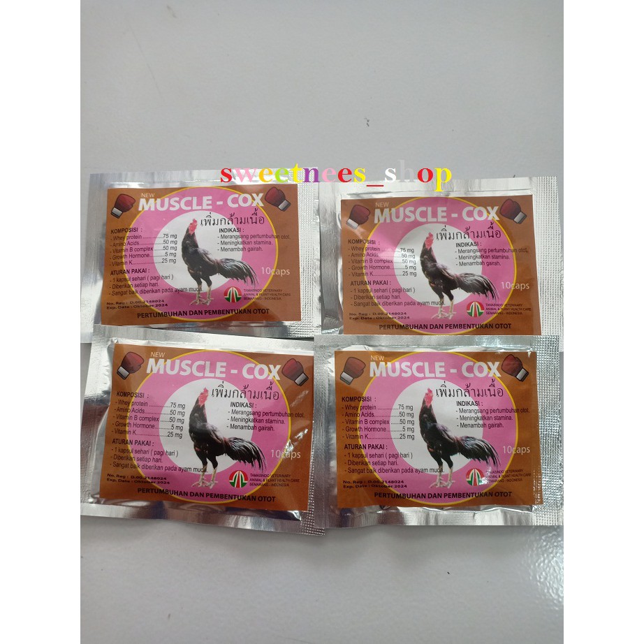 MUSCLE COX 10 caps Obat Vitamin Pertumbuhan dan Pembentukan Otot Stamina Protein Asam Amino Hormon