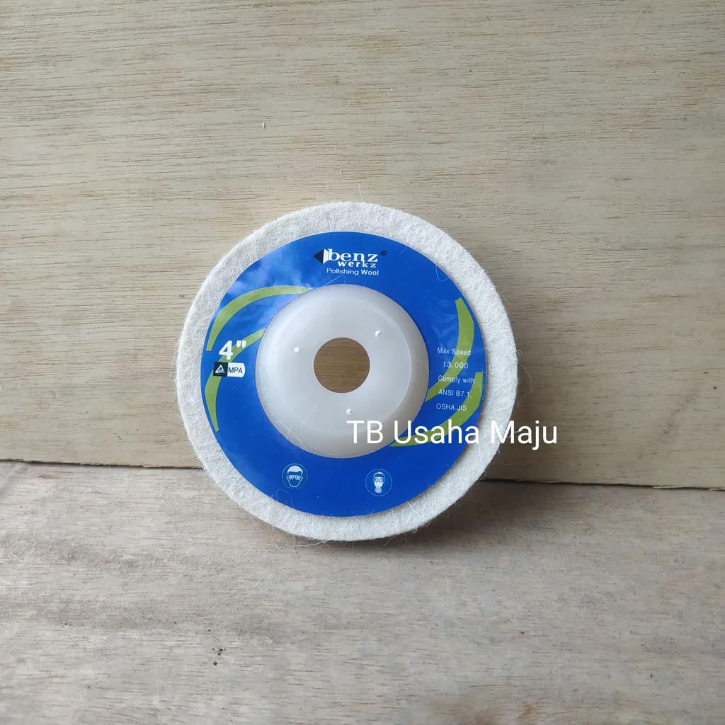Busa Polishing Grinding Wool / Batu Gerinda Poles Wol / Polishing Wool 4" Benz