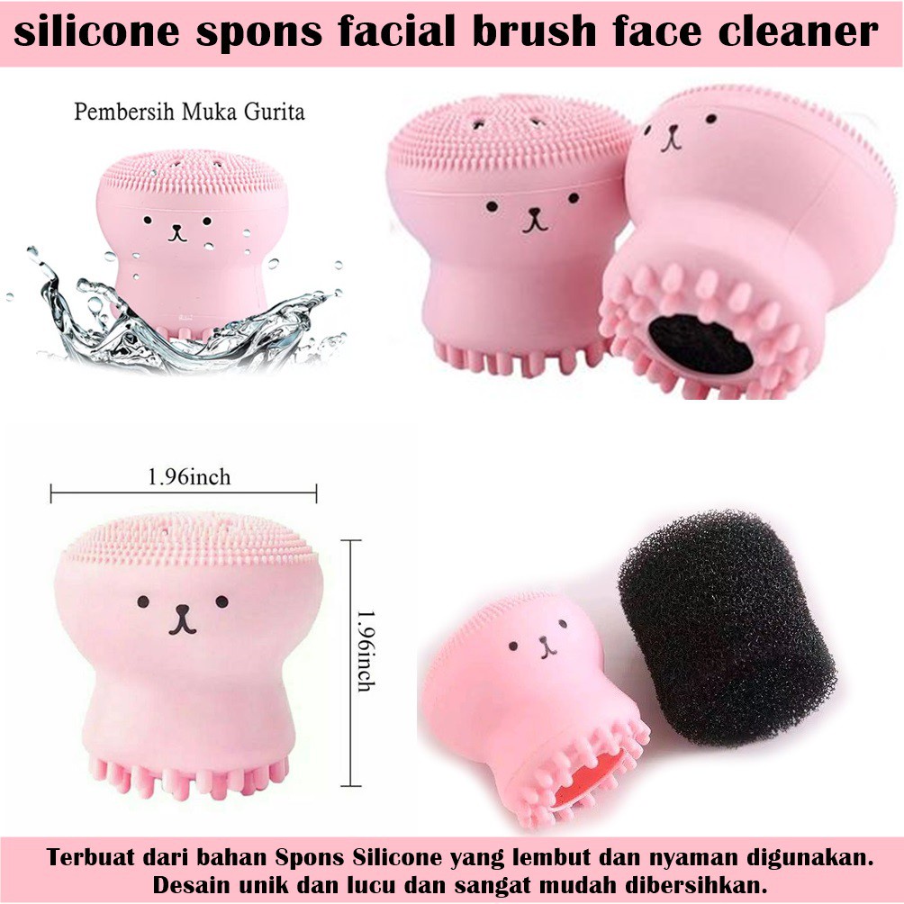 Sponge Spons Gurita / Facial Pembersih Wajah / Face Washing Brush Spon Model Ubur ubur Gurita