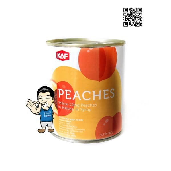 

PROMO KAF PEACHES IN HALVES IN SYRUP CANNED- BUAH PEACH KALENG- 820G TERMURAH