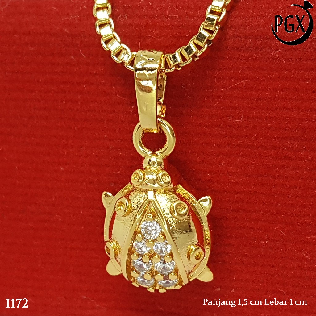 PGX Liontin Kalung Xuping Wanita Perhiasan Lapis Emas Aksesoris Fashion - I172