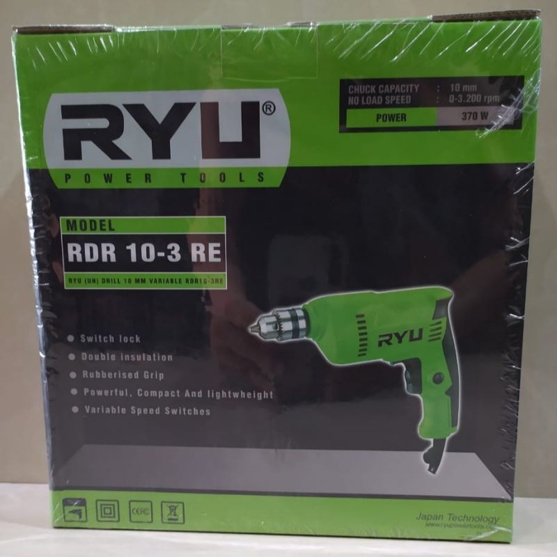 MESIN BOR TANGAN RYU RDR 10-3 HAND DRILL 10MM