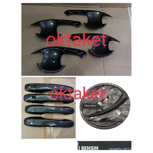 paket outer handle tank cover Daihatsu Rocky 2021 carbon