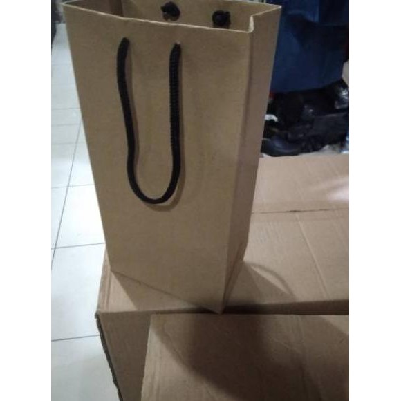 

j6 ZJWY Paper bag botol polos dan murah isi 12 pcs/bahan tebal GY YZ ZDS
