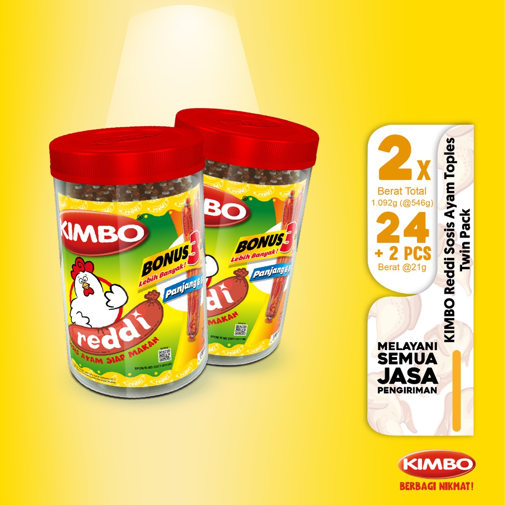 Jual KIMBO Reddi Sosis Ayam Toples Twin Pack | Shopee Indonesia