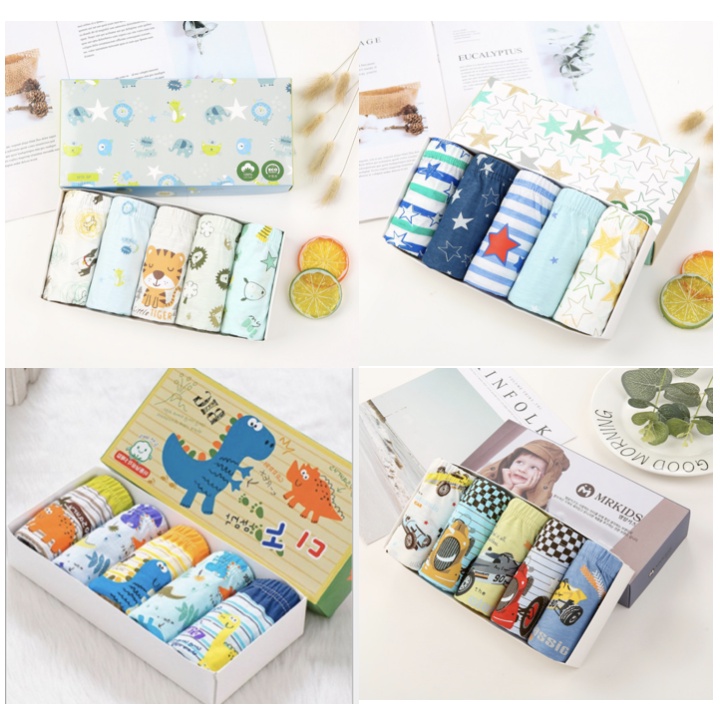 babyfit 1-8thn celana dalam anak laki 5in1 import kotak box wf-0527r