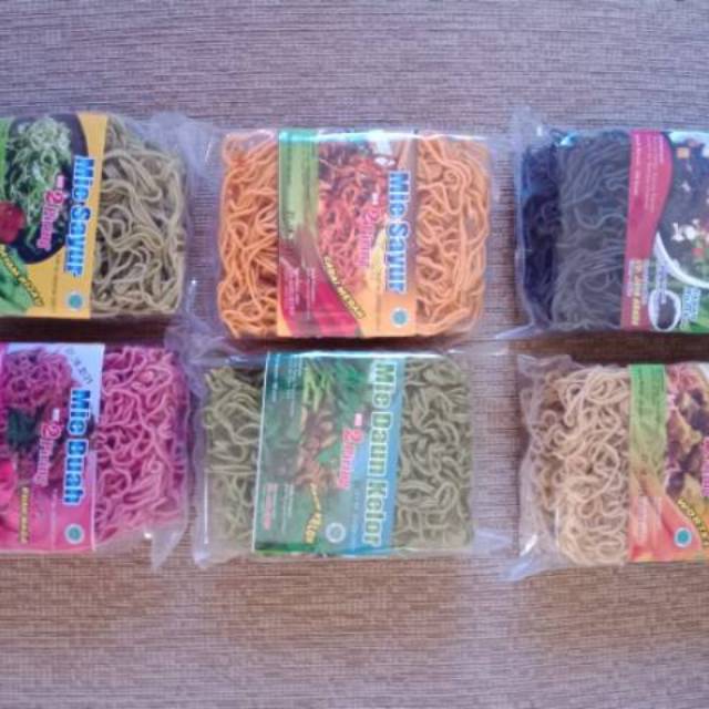 

Mie Sayur dan Buah | Non MSG | Mie organik Cap 2 Piring