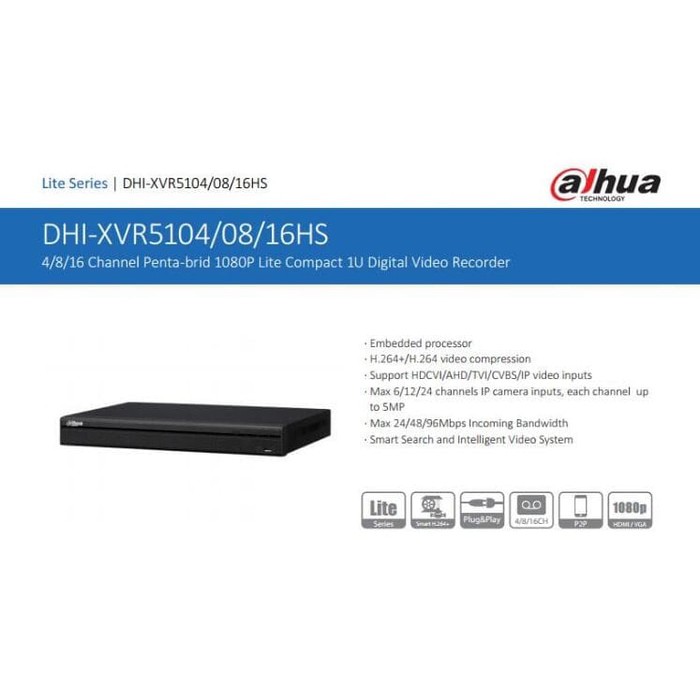 DVR / XVR DAHUA 16 CHANNEL XVR5116HS / XVR-5116-HS ORIGINAL