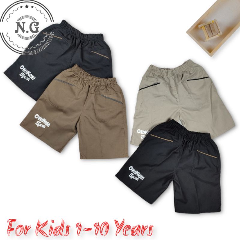 Celana Pendek Anak Oshkosh/Celana Chino Pendek Anak Tanggung/Celana Pendek Anak Oshkos 1-10 tahun Celana Anak Pendek chinos .celana chino anak pinggang karet