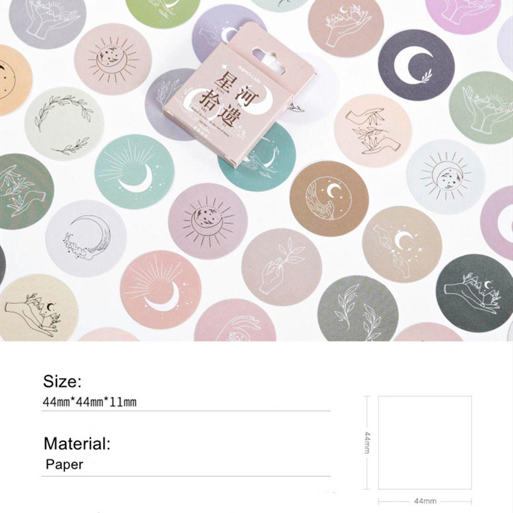 R-flower 45pcs Stiker Koper Diary DIY Planner Moon River Self Adhesive Decals