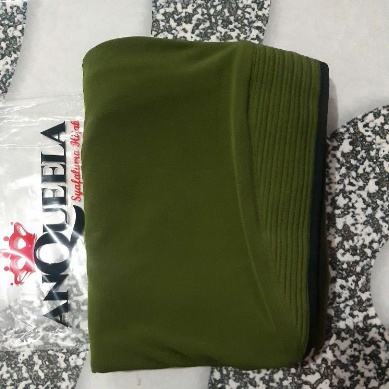 (GROSIR TERMURAH!!) Lijum List Jumbo Anqueela  Jilbab Instant Khimar Syar'i Jersi Super-Army