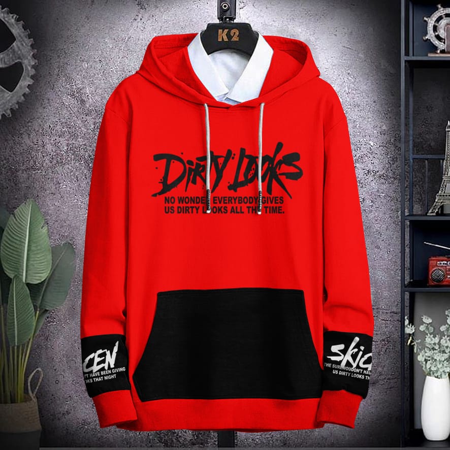 Hoodie Pria / Hodie Pria / Jaket Pria / Sweater Hoodie DIRTY LOOKS Bahan Fleece UK L-XL