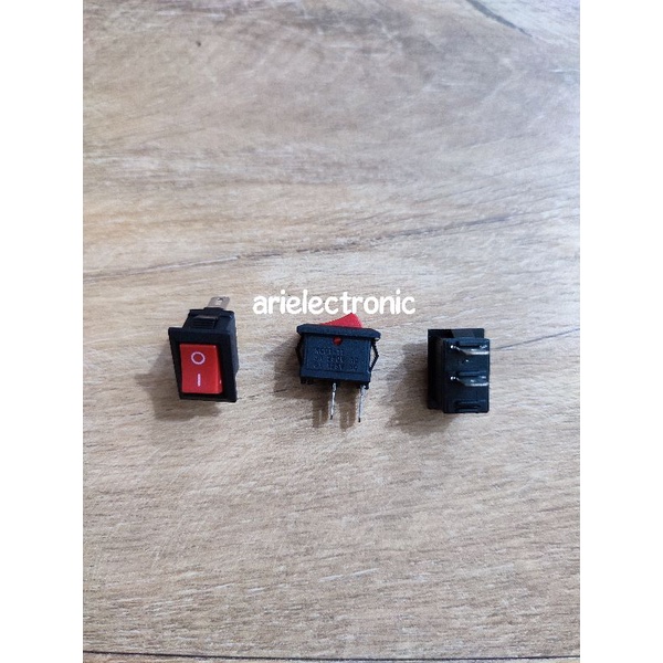 Saklar Rocker Switch Mini ON - OFF 2 Pin / Switch Mini 2 Kaki